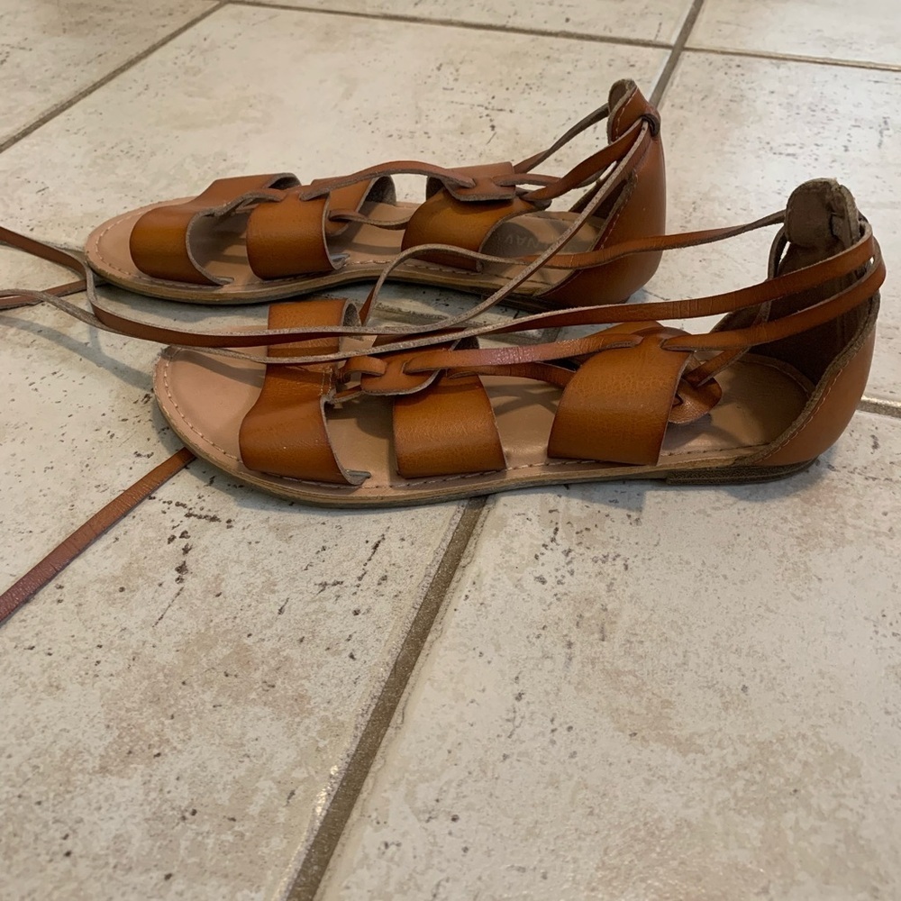 Old Navy Brown Lace-Up Gladiator Sandals Size 7 - Picture 4 of 10